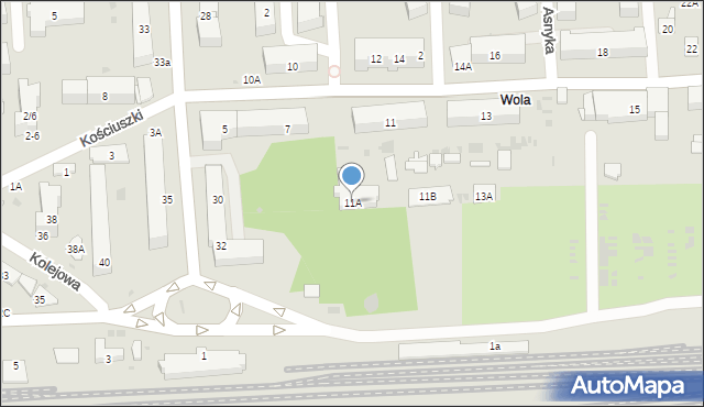 Biała Podlaska, Kościuszki Tadeusza, gen., 11A, mapa Białej Podlaskiej