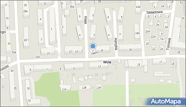 Biała Podlaska, Kościuszki Tadeusza, gen., 14A, mapa Białej Podlaskiej