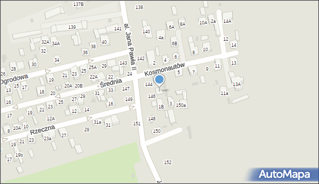 Biała Podlaska, Kosmonautów, 1A, mapa Białej Podlaskiej