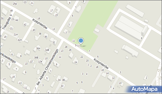 Biała Podlaska, Kosynierów, 9, mapa Białej Podlaskiej