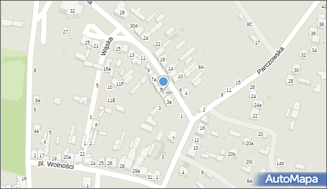 Białaczów, Kościelna, 5a, mapa Białaczów