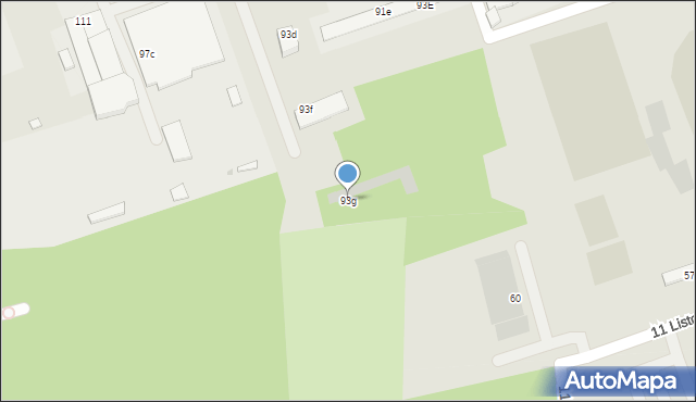 Białobrzegi, Kościelna, 93g, mapa Białobrzegi