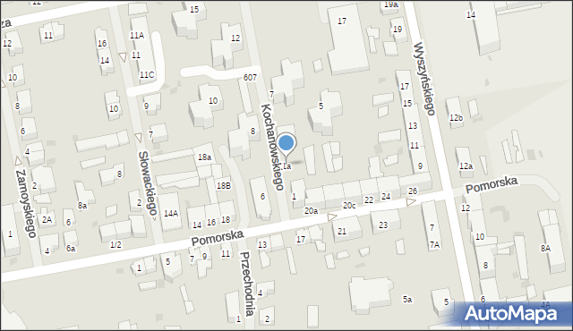 Białogard, Kochanowskiego Jana, 1a, mapa Białogard