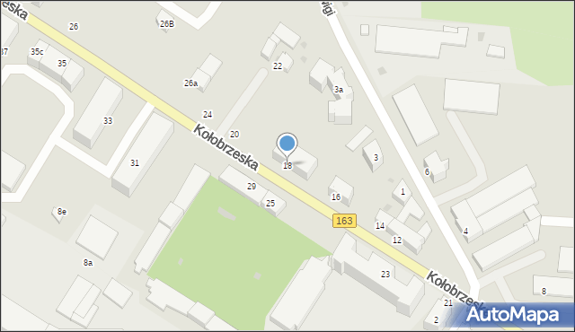 Białogard, Kołobrzeska, 18, mapa Białogard