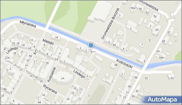 Białogard, Kościuszki Tadeusza, gen., 3, mapa Białogard