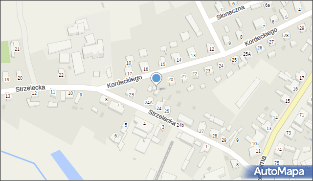 Białośliwie, Kordeckiego Augustyna, ks., 20a, mapa Białośliwie