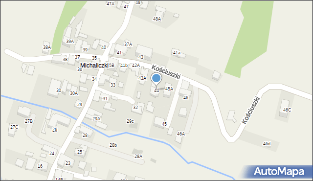 Biały Dunajec, Kościuszki Tadeusza, gen., 44, mapa Biały Dunajec