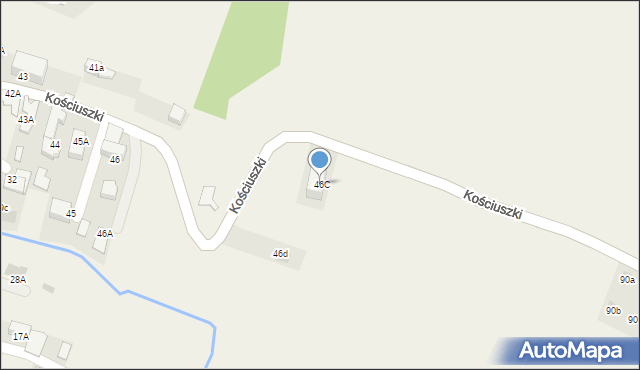 Biały Dunajec, Kościuszki Tadeusza, gen., 46C, mapa Biały Dunajec