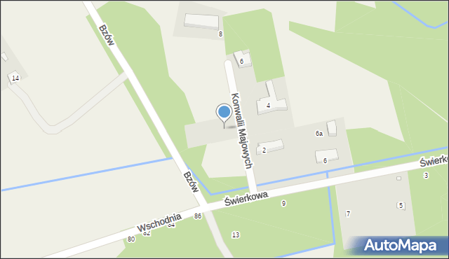 Biały Ług, Konwalii Majowych, 5, mapa Biały Ług