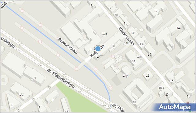 Białystok, Kościelna, 10, mapa Białegostoku