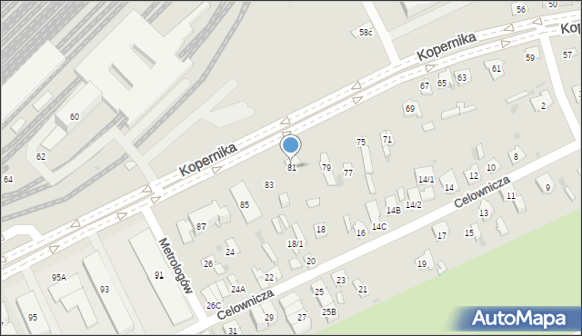 Białystok, Kopernika Mikołaja, 81, mapa Białegostoku