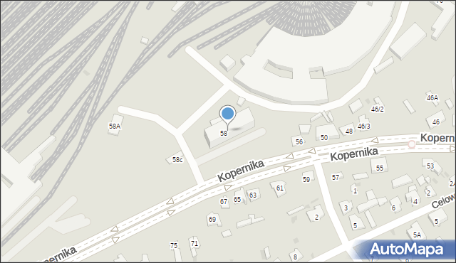 Białystok, Kopernika Mikołaja, 58p, mapa Białegostoku