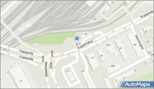 Białystok, Kopernika Mikołaja, 68, mapa Białegostoku
