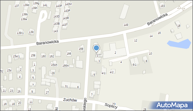Białystok, Korzeniowskiego Józefa Konrada, 1a, mapa Białegostoku