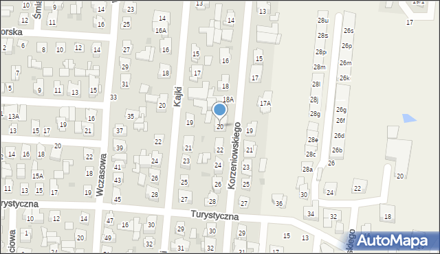 Białystok, Korzeniowskiego Józefa Konrada, 20, mapa Białegostoku