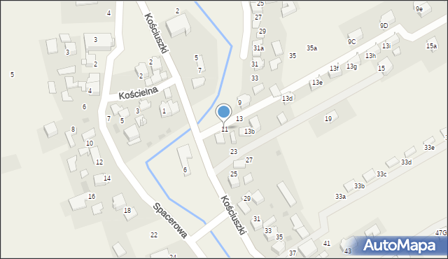 Bibice, Kościuszki Tadeusza, gen., 11, mapa Bibice