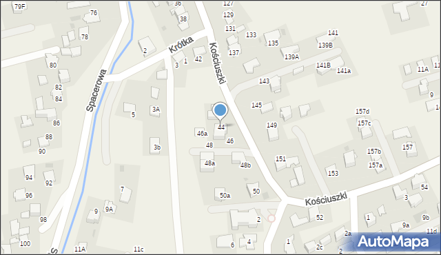 Bibice, Kościuszki Tadeusza, gen., 44, mapa Bibice