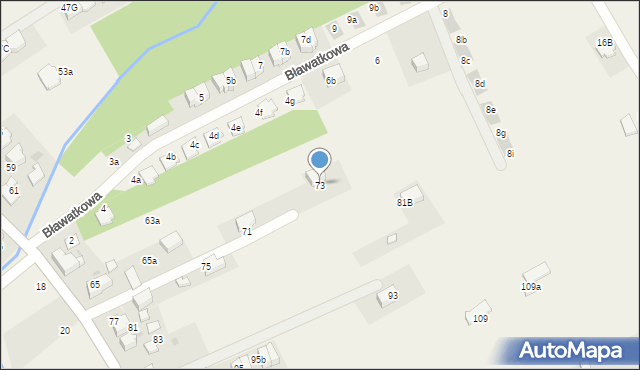 Bibice, Kościuszki Tadeusza, gen., 73, mapa Bibice