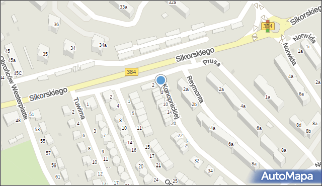 Bielawa, Konopnickiej Marii, 4, mapa Bielawa