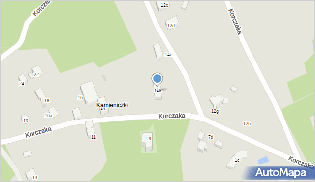 Bielawa, Korczaka Janusza, 14b, mapa Bielawa