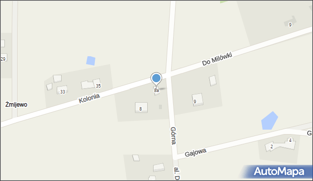Bielkówko, Kolonia, 8a, mapa Bielkówko