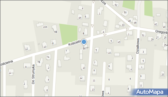 Bielkówko, Kościelna, 5A, mapa Bielkówko