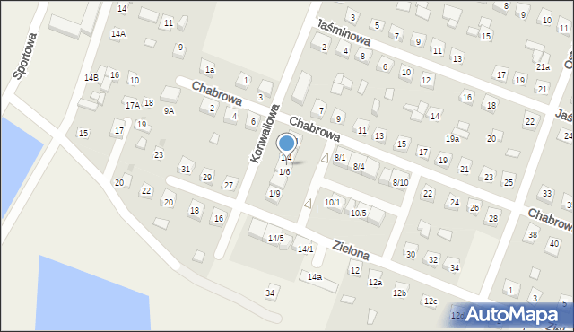 Bielsk, Konwaliowa, 1/5, mapa Bielsk