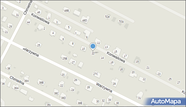 Bielsk Podlaski, Konwaliowa, 12, mapa Bielsk Podlaski