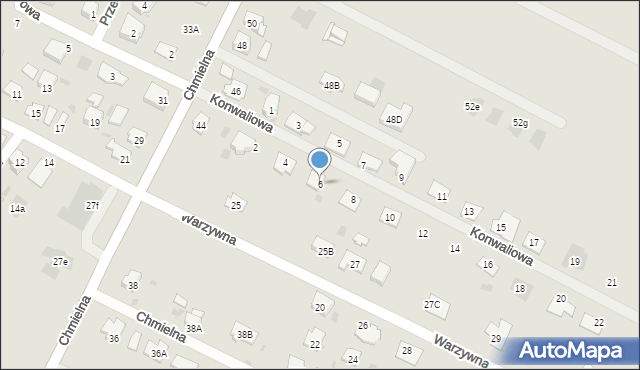 Bielsk Podlaski, Konwaliowa, 6, mapa Bielsk Podlaski