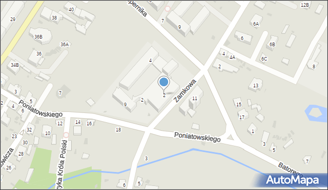 Bielsk Podlaski, Kopernika Mikołaja, 2, mapa Bielsk Podlaski