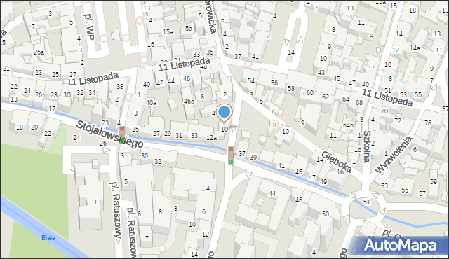 Bielsko-Biała, Konfederatów Barskich, 2, mapa Bielsko-Białej