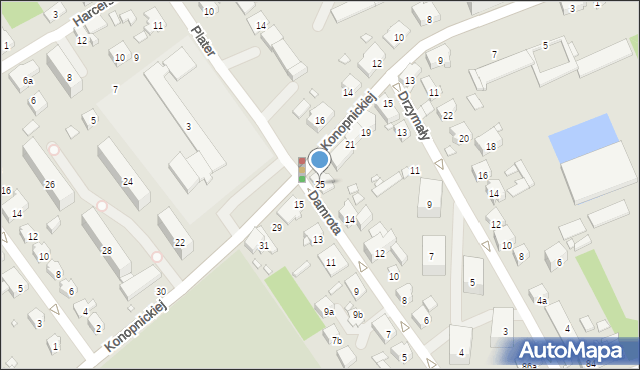 Bielsko-Biała, Konopnickiej Marii, 25, mapa Bielsko-Białej