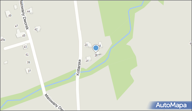Bielsko-Biała, Kotlarska, 16, mapa Bielsko-Białej