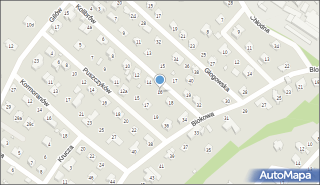 Bielsko-Biała, Kolibrów, 16, mapa Bielsko-Białej