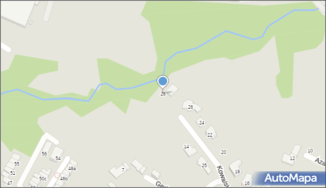 Bielsko-Biała, Kowalska, 28, mapa Bielsko-Białej