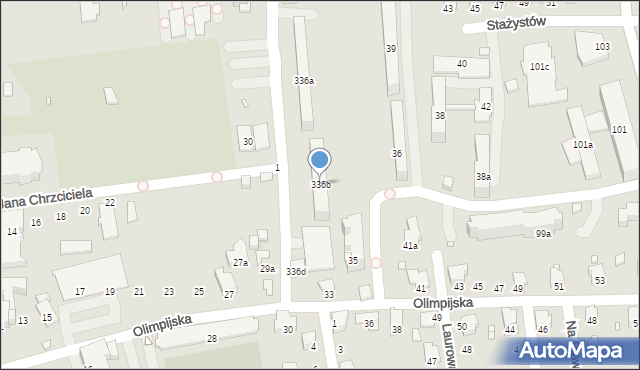 Bielsko-Biała, Komorowicka, 336b, mapa Bielsko-Białej