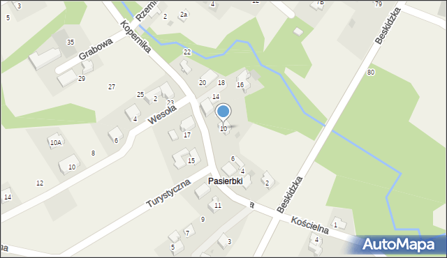 Bierna, Kopernika Mikołaja, 10, mapa Bierna