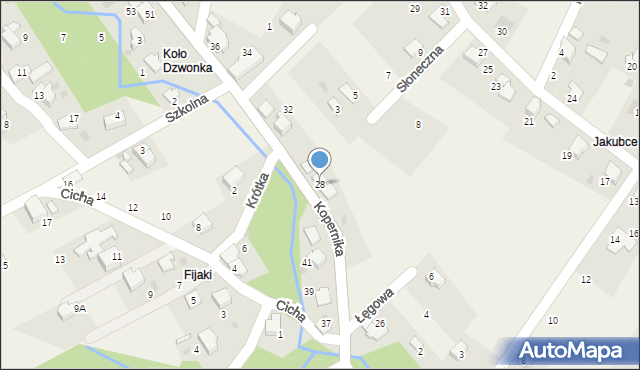 Bierna, Kopernika Mikołaja, 28, mapa Bierna