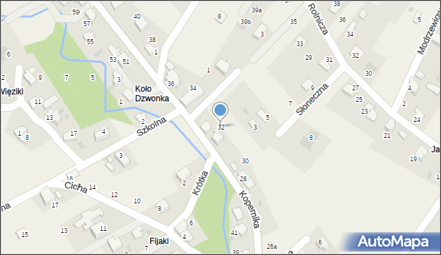 Bierna, Kopernika Mikołaja, 32, mapa Bierna