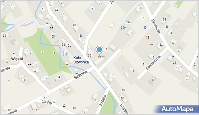 Bierna, Kopernika Mikołaja, 34, mapa Bierna