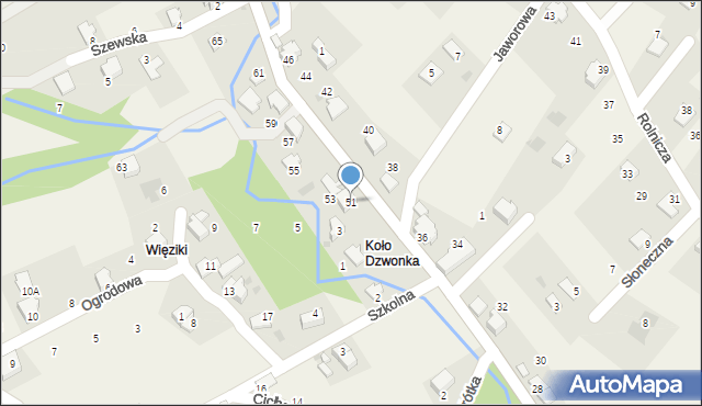 Bierna, Kopernika Mikołaja, 51, mapa Bierna
