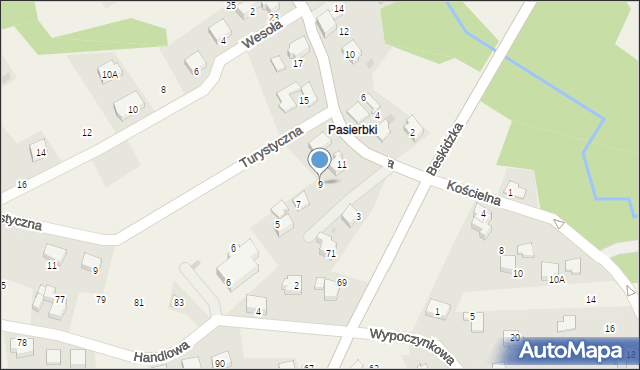 Bierna, Kopernika Mikołaja, 9, mapa Bierna