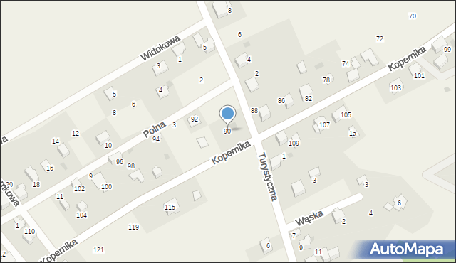 Bierna, Kopernika Mikołaja, 90, mapa Bierna