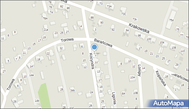 Bieruń, Kocyndra, 5, mapa Bieruń