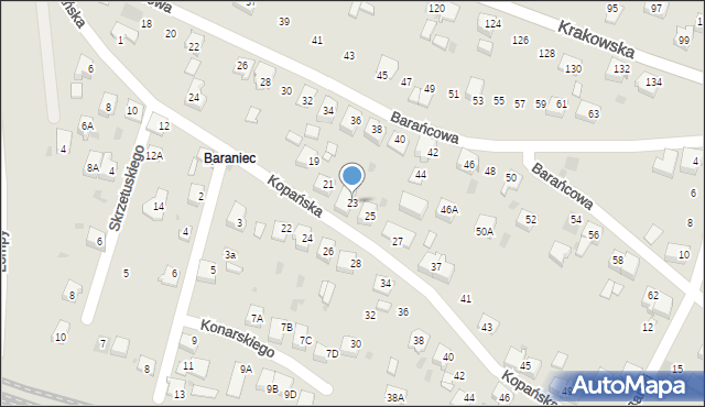 Bieruń, Kopańska, 23, mapa Bieruń