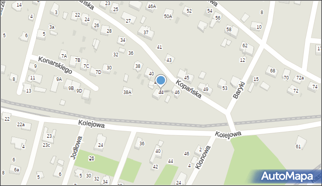 Bieruń, Kopańska, 44, mapa Bieruń