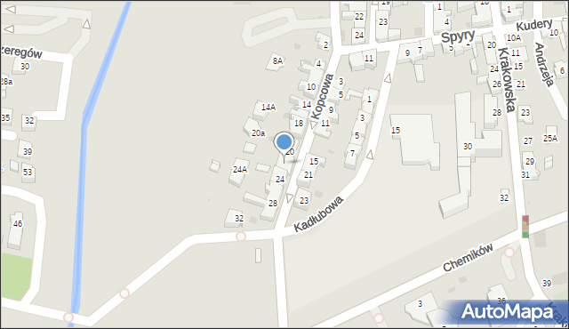 Bieruń, Kopcowa, 22, mapa Bieruń