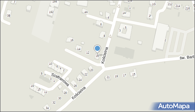 Bieruń, Kościelna, 10, mapa Bieruń