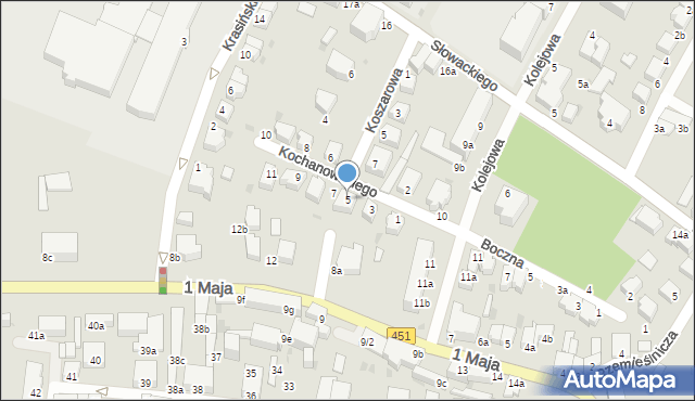 Bierutów, Kochanowskiego Jana, 5, mapa Bierutów