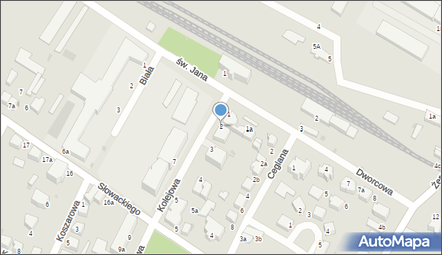 Bierutów, Kolejowa, 2, mapa Bierutów